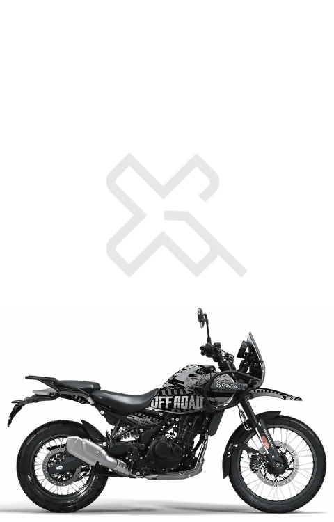 Off Road Edition Full Body Sticker for Himalayan 450 | Made in Premium Gloss Vinyl with FPF (Fade Protection Film), Waterproof, Precut Sticker, Pack of 1 for Both Side